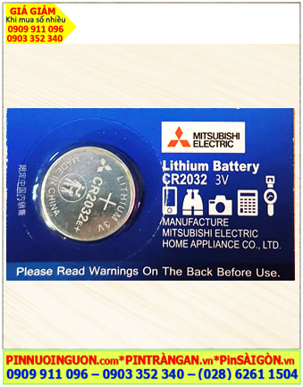 Mitsubishi CR2032E, Pin 3v Lithium Mitsubishi CR2032E (220mAh) chính hãng